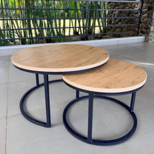 Mesa de centro cercle cotage estructura negra